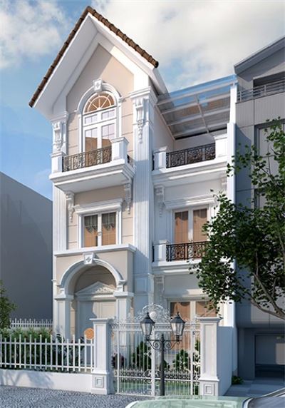 Mẫu thiết kế kiến trúc biệt thự Vinhomes Riverside Sài Đồng - Nhà Anh Hải