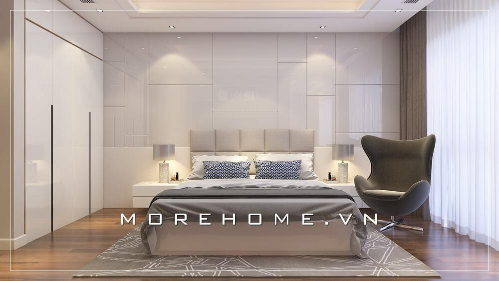 Giường ngủ biệt thự hiện đại