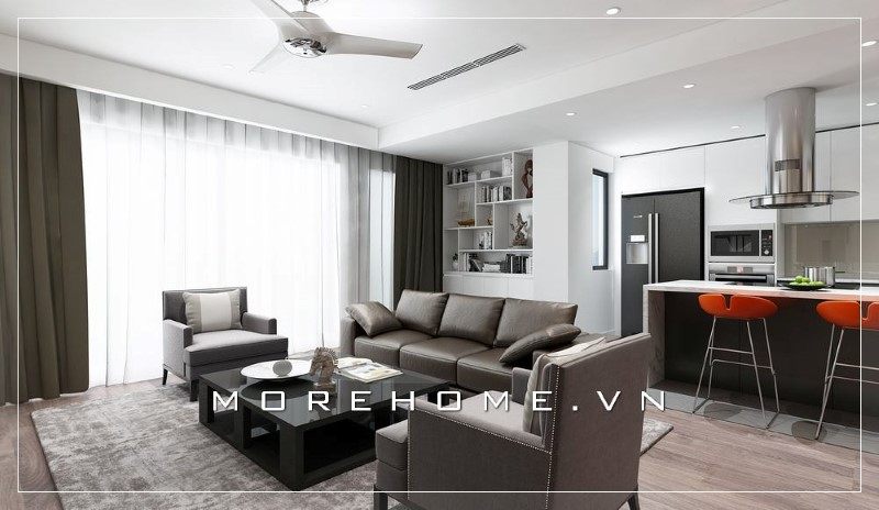 Ấn tượng với mẫu thiết kế phòng khách biệt thự hiện đại của đội ngũ KTS Morehome.